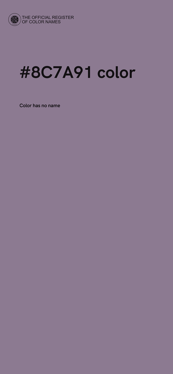 #8C7A91 color image