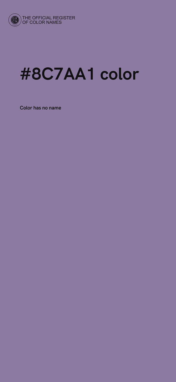 #8C7AA1 color image