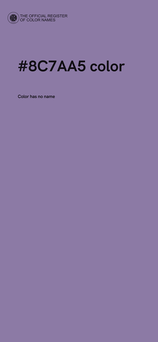 #8C7AA5 color image
