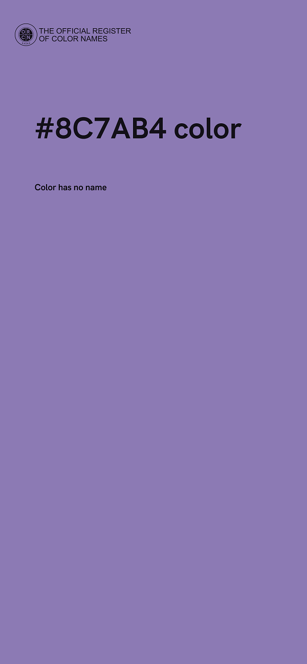 #8C7AB4 color image