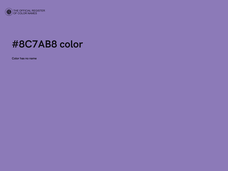 #8C7AB8 color image