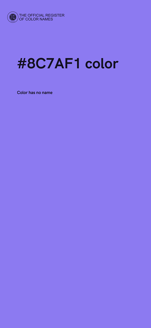 #8C7AF1 color image