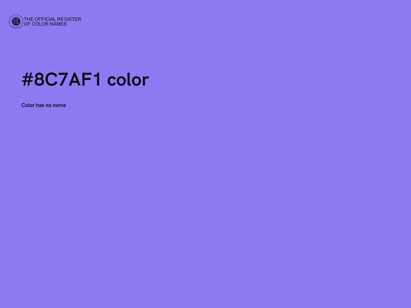 #8C7AF1 color image