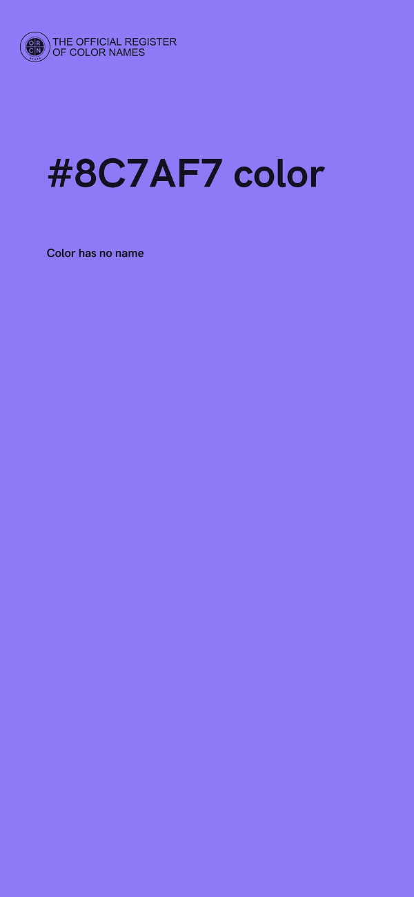 #8C7AF7 color image