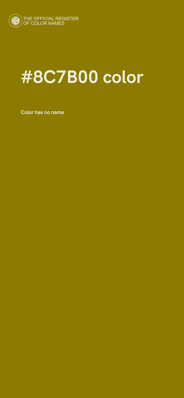 #8C7B00 color image