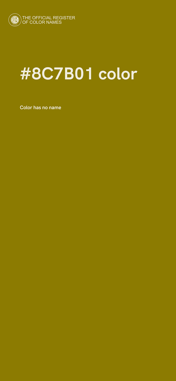 #8C7B01 color image