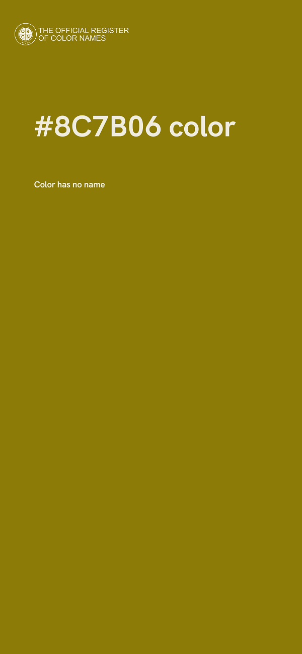 #8C7B06 color image