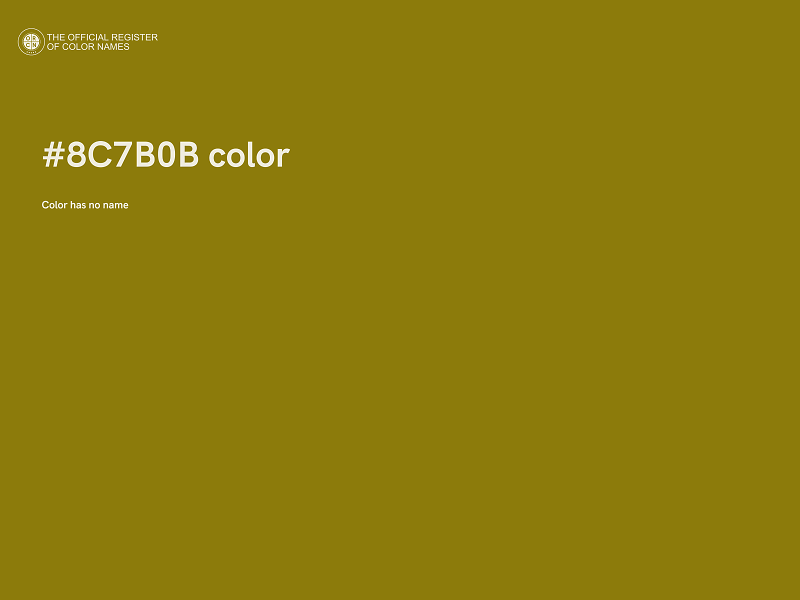 #8C7B0B color image