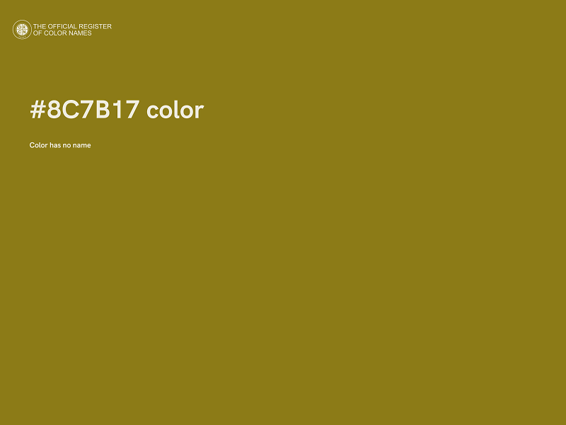 #8C7B17 color image