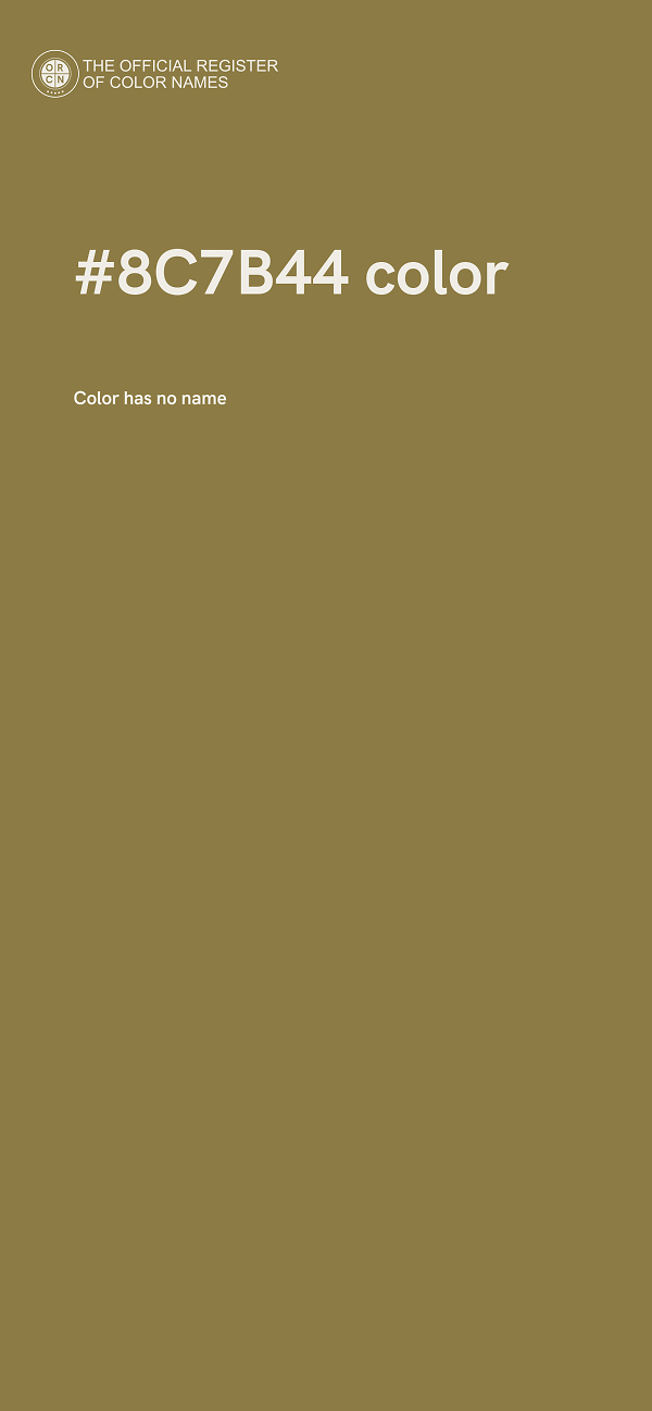 #8C7B44 color image