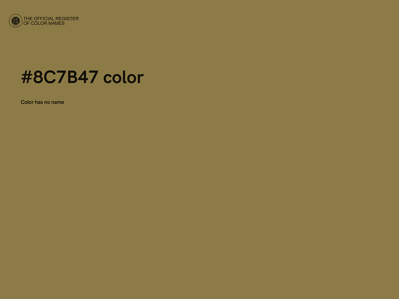 #8C7B47 color image