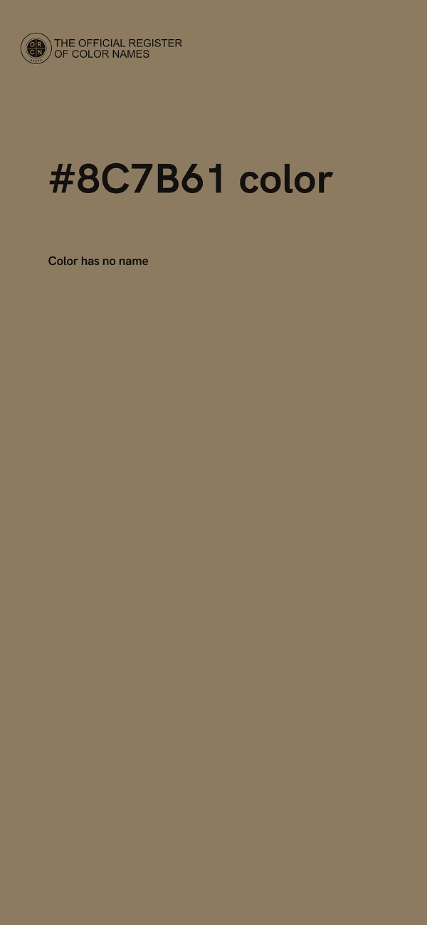 #8C7B61 color image