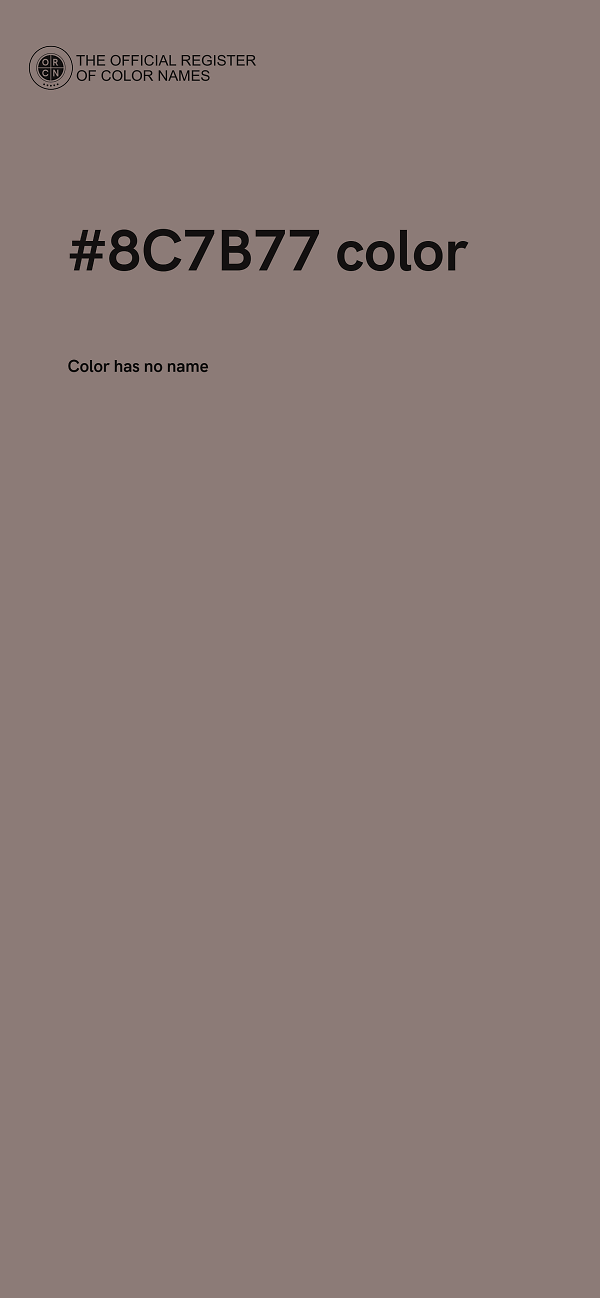 #8C7B77 color image