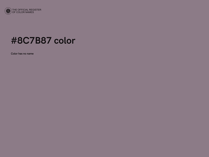 #8C7B87 color image