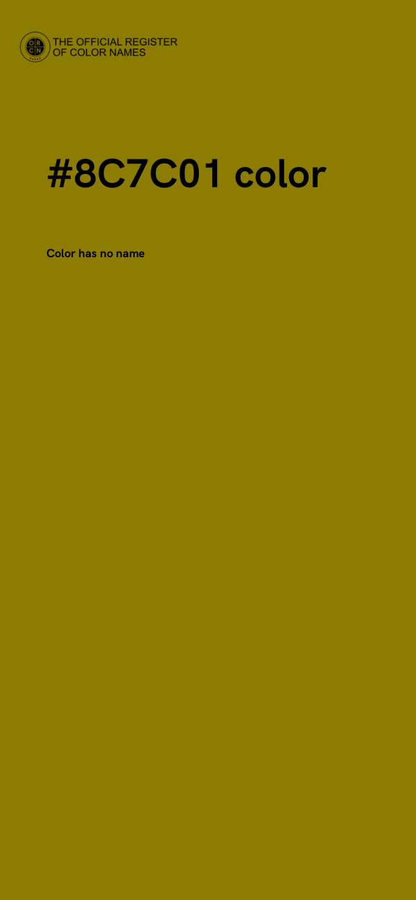 #8C7C01 color image