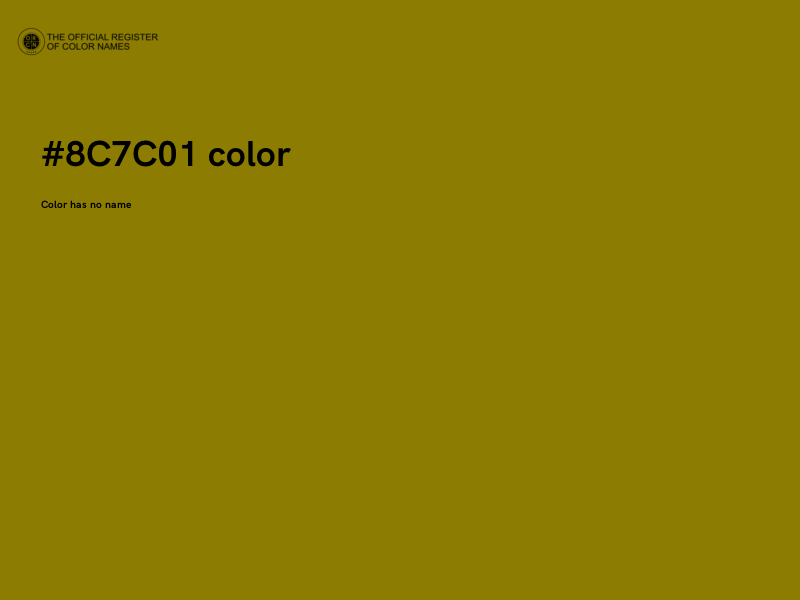 #8C7C01 color image