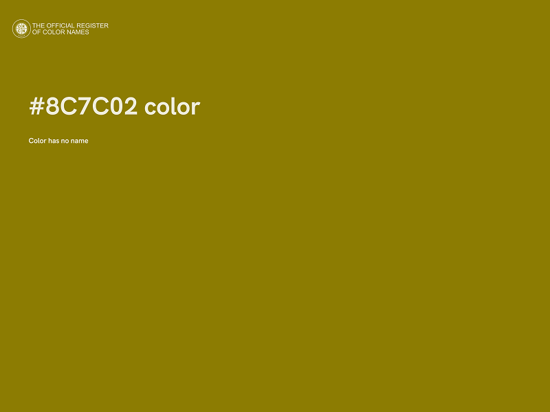 #8C7C02 color image