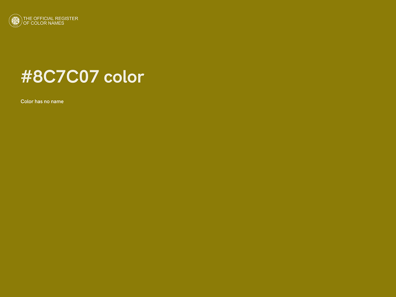 #8C7C07 color image