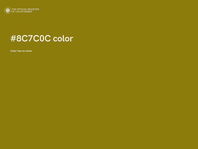 #8C7C0C color image