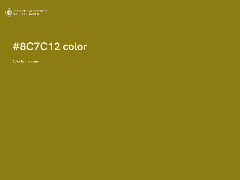 #8C7C12 color image