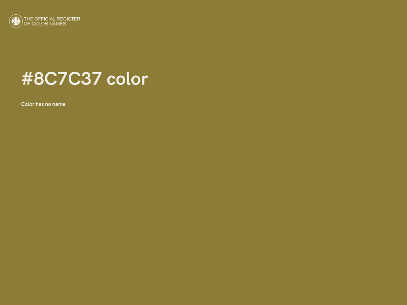 #8C7C37 color image