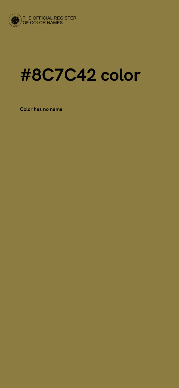 #8C7C42 color image