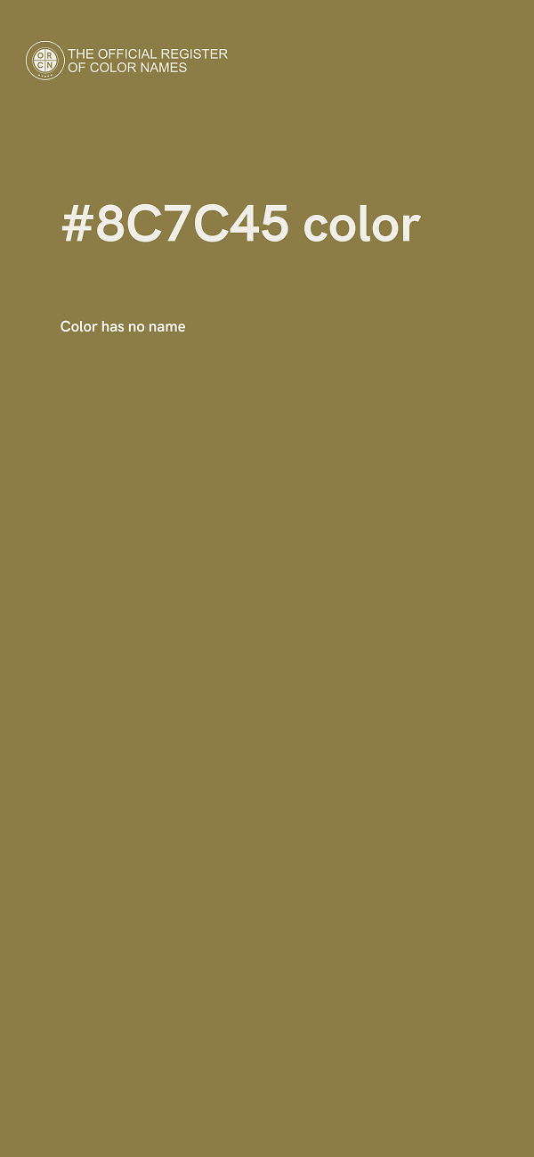 #8C7C45 color image