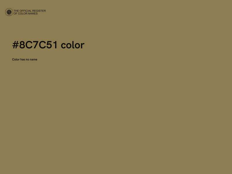 #8C7C51 color image