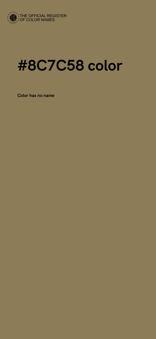 #8C7C58 color image