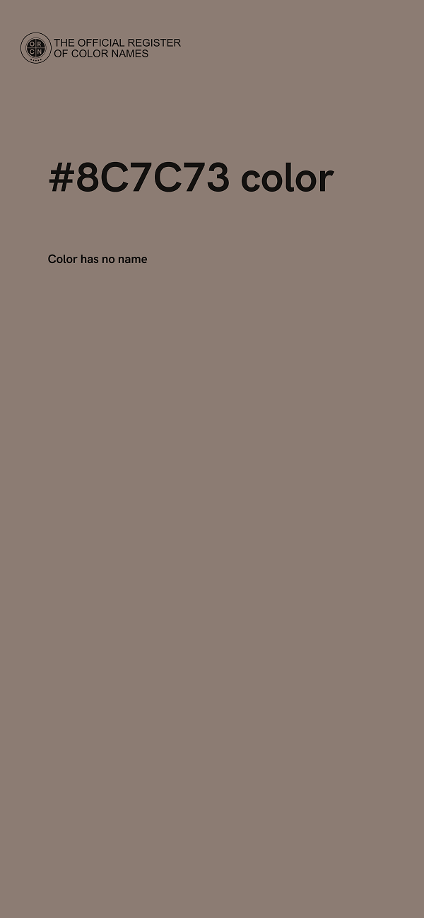 #8C7C73 color image