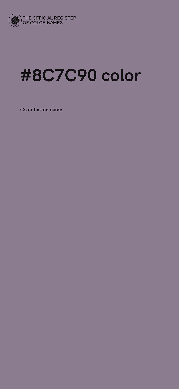 #8C7C90 color image