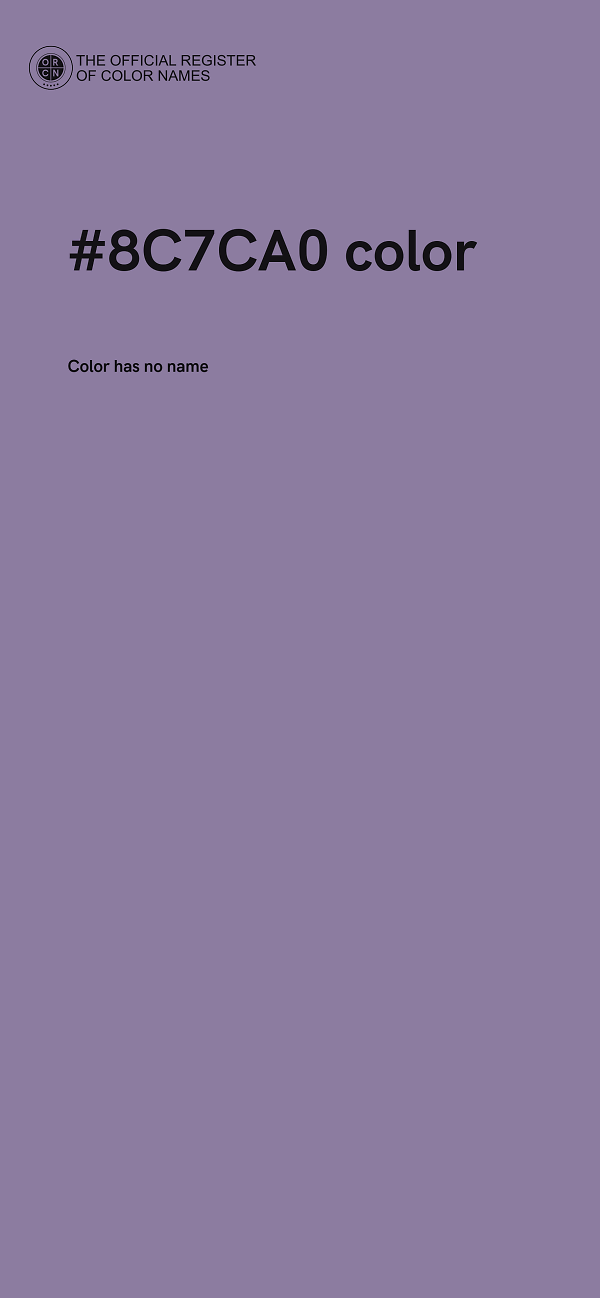 #8C7CA0 color image