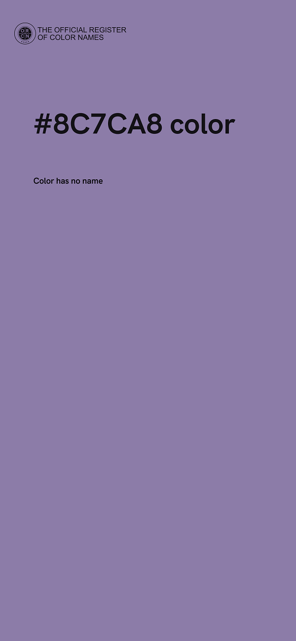 #8C7CA8 color image