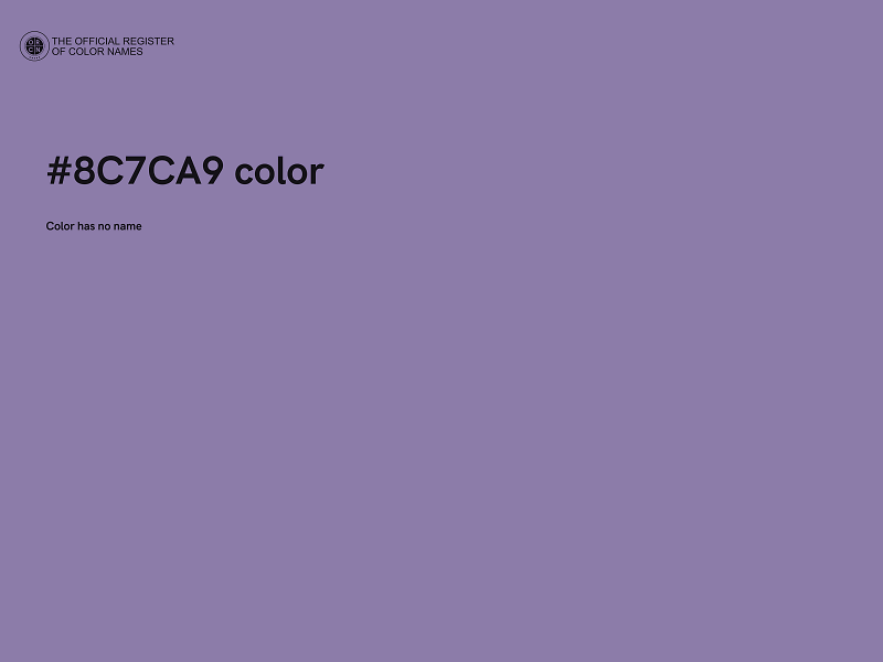 #8C7CA9 color image