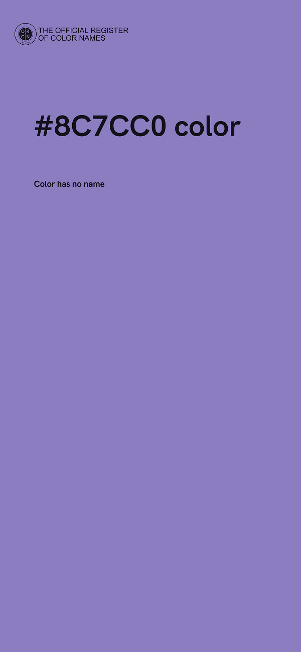 #8C7CC0 color image