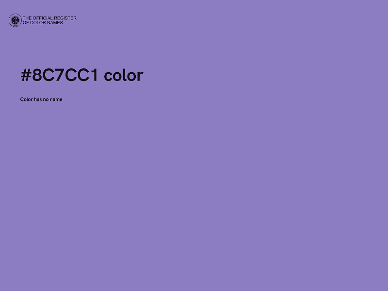 #8C7CC1 color image