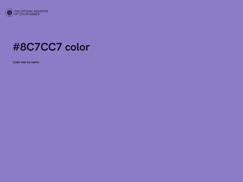 #8C7CC7 color image