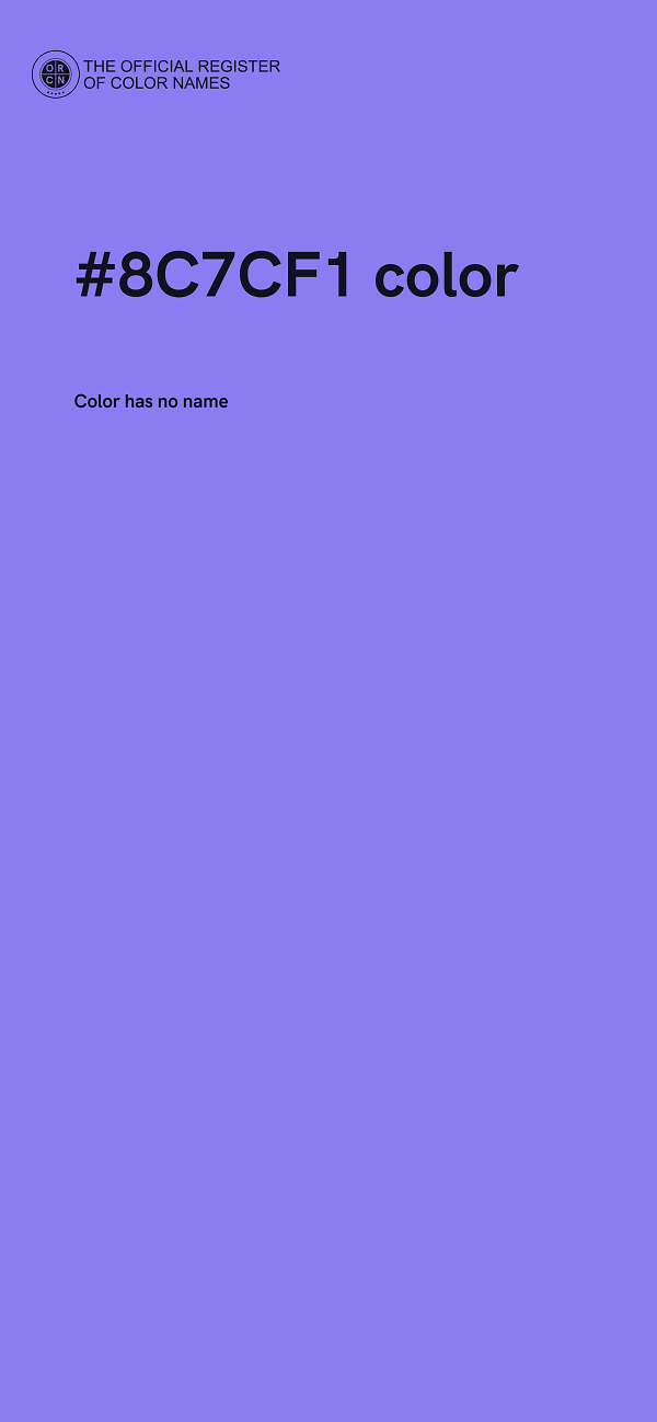 #8C7CF1 color image