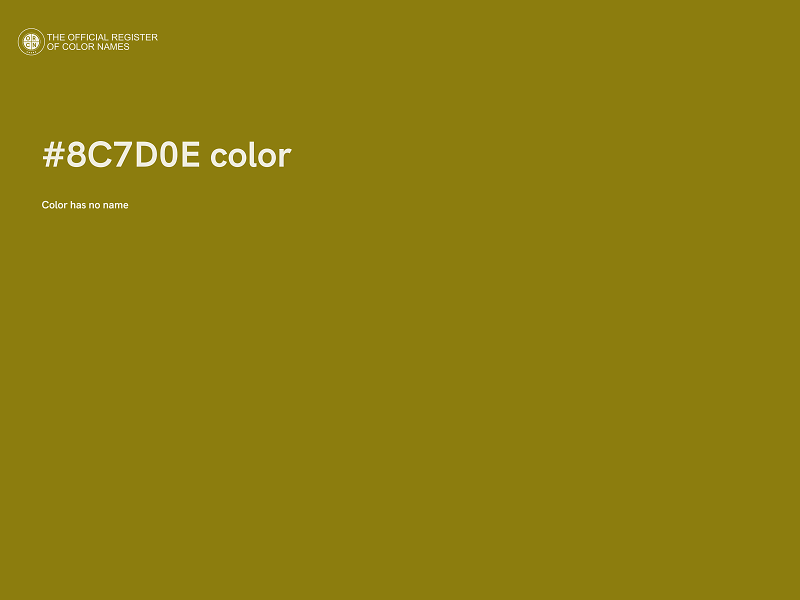 #8C7D0E color image