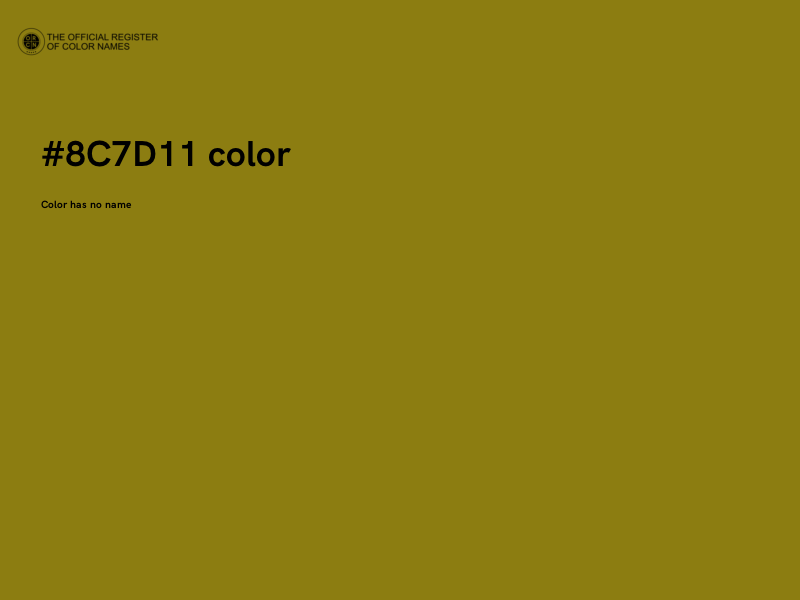 #8C7D11 color image
