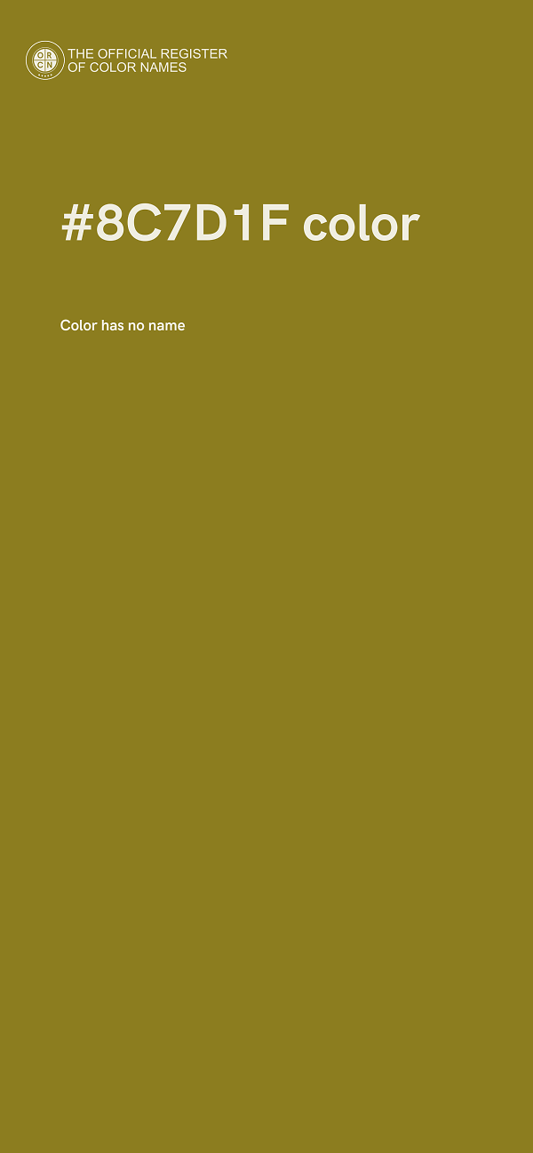 #8C7D1F color image