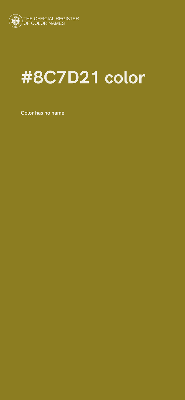 #8C7D21 color image