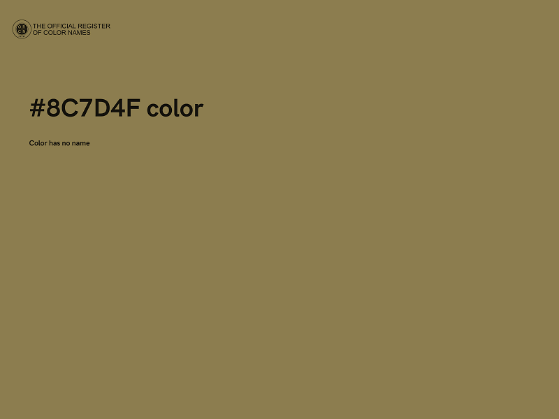 #8C7D4F color image