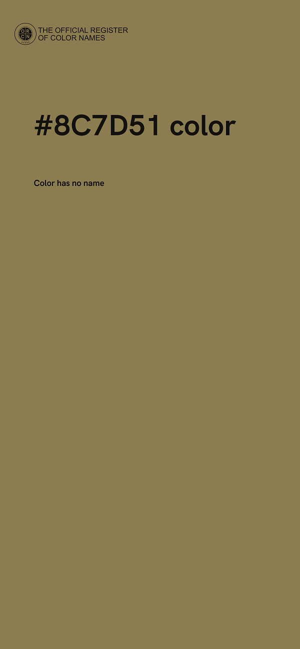 #8C7D51 color image