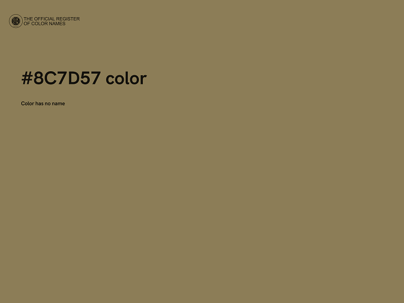#8C7D57 color image