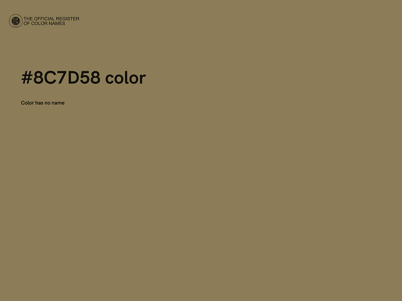 #8C7D58 color image