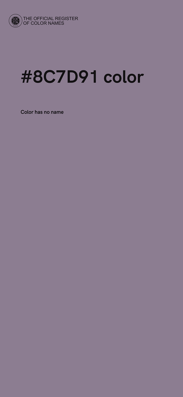 #8C7D91 color image