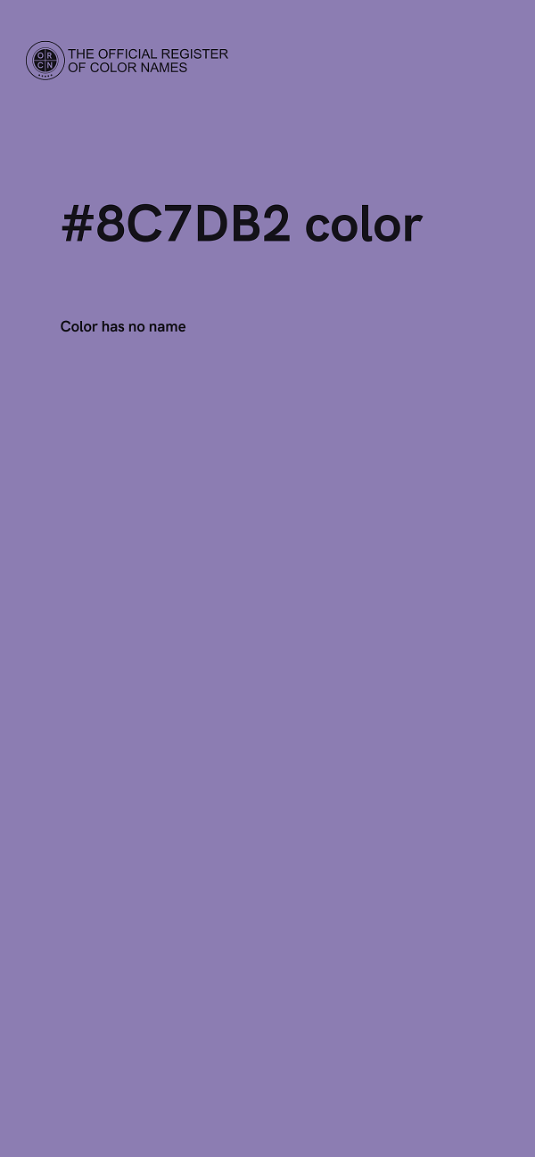 #8C7DB2 color image