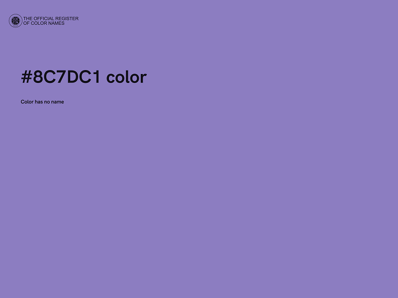 #8C7DC1 color image