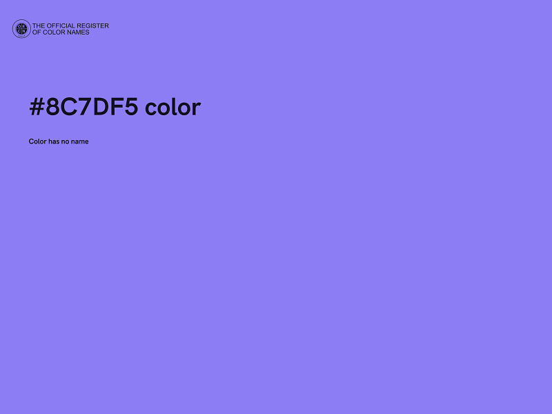 #8C7DF5 color image